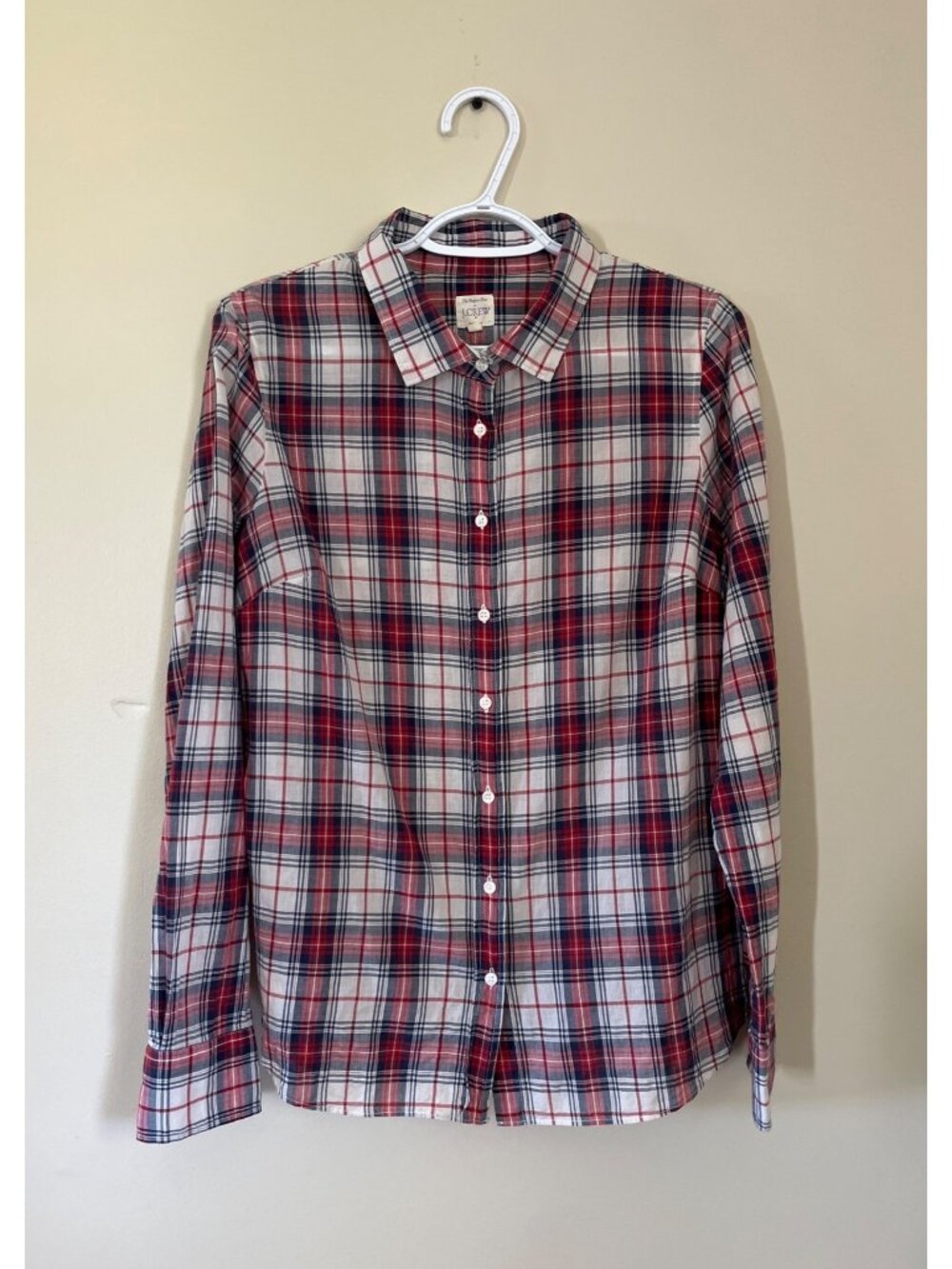 J. Crew Womens Medium The Perfect Shirt Button Down Plaid Long Sleeve Shirt